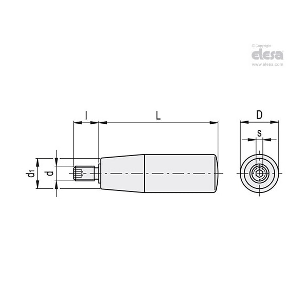 Cylindrical Revolving Handles, I.301/115+x-M10